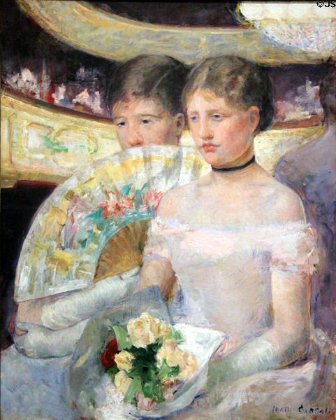 The Loge painting (1882) by Mary Cassatt at National Gallery of Art. Washington, DC.
