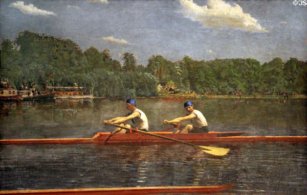 Biglin Brothers Racing painting (c1873) by Thomas Eakins at National Gallery of Art. Washington, DC.