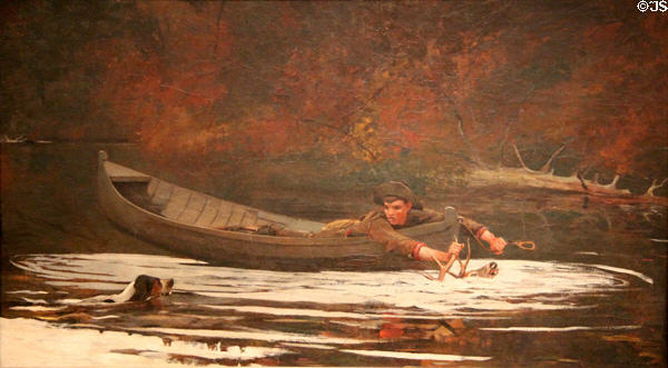 Hound & Hunter painting (1892) by Winslow Homer at National Gallery of Art. Washington, DC.