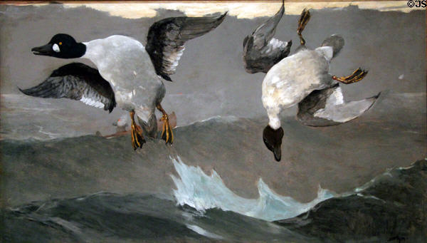 Right & Left painting (1909) by Winslow Homer at National Gallery of Art. Washington, DC.