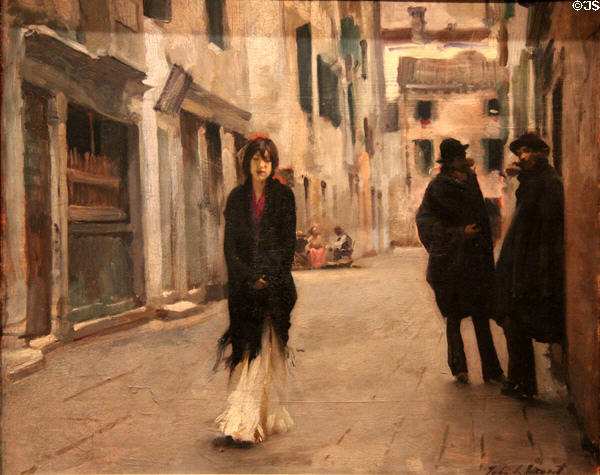 Street in Venice painting (1882) by John Singer Sargent at National Gallery of Art. Washington, DC.