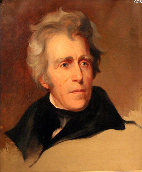 Andrew Jackson portrait (1845) by Thomas Sully at National Gallery of Art. Washington, DC.