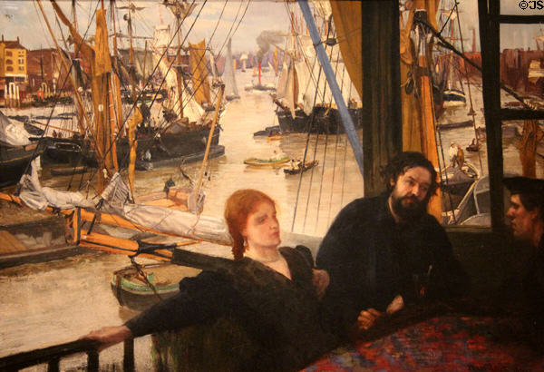 Wapping on Thames painting (1860-4) by James McNeill Whistler at National Gallery of Art. Washington, DC.