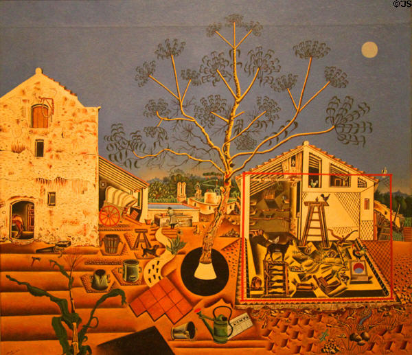The Farm painting (1921-2) by Joan Miró at National Gallery of Art. Washington, DC.