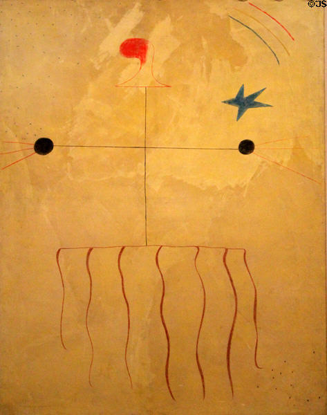 Head of a Catalan Peasant painting (1924) by Joan Miró at National Gallery of Art. Washington, DC.