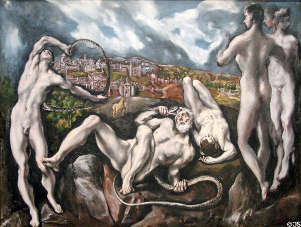 Laocoön painting (c1610-14) by El Greco at National Gallery of Art. Washington, DC.