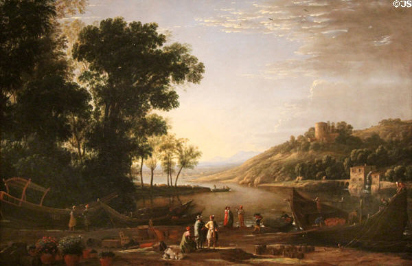 Landscape with Merchants painting (c1630) by Claude Lorrain at National Gallery of Art. Washington, DC.