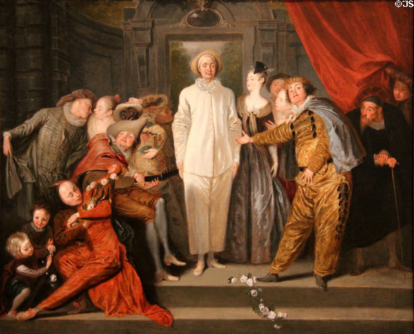 Italian Comedians painting (c1720) by Antoine Watteau at National Gallery of Art. Washington, DC.