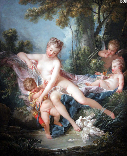 Bath of Venus painting (1751) by François Boucher at National Gallery of Art. Washington, DC.