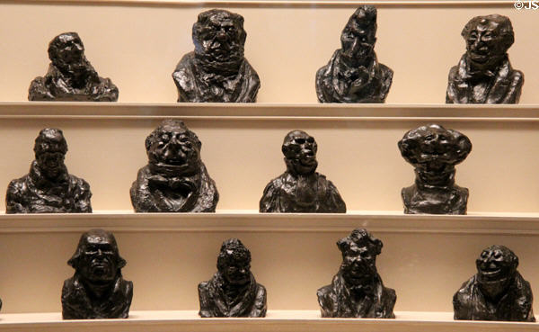Sculpted portrait busts (c1832-35) by Honoré Daumier at National Gallery of Art. Washington, DC.