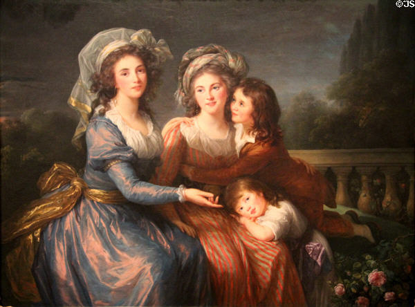 Marquise de Pezay & Marquise de Rougé with her sons Alexis & Adrien painting (1787) by Élisabeth-Louise Vigée Le Brun at National Gallery of Art. Washington, DC.