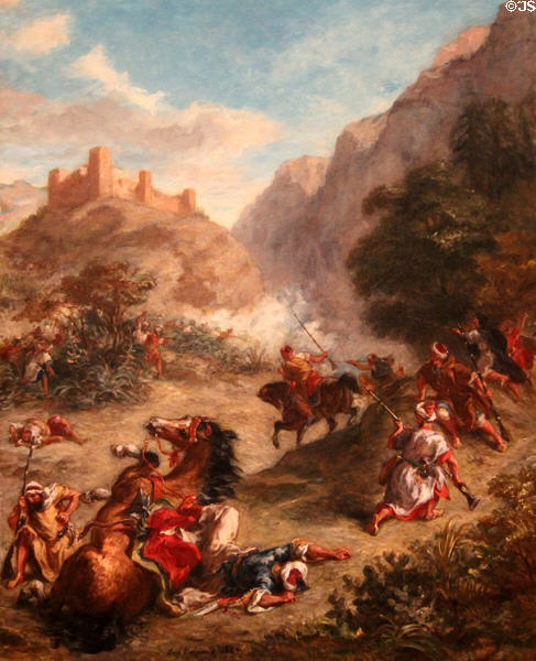 Arabs Skirmishing in Mountains painting (1863) by Eugène Delacroix at National Gallery of Art. Washington, DC.