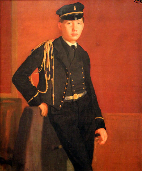 Achille Degas in Uniform of Cadet painting (1856-7) by Edgar Degas at National Gallery of Art. Washington, DC.