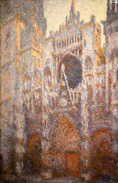 Rouen Cathedral, West Façade painting (1894) by Claude Monet at National Gallery of Art. Washington, DC.