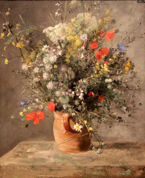 Flowers in a Vase painting (c1866) by Auguste Renoir at National Gallery of Art. Washington, DC.