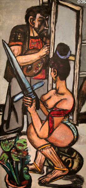 Panel detail from The Argonauts painting (1949-50) by Max Beckmann at National Gallery of Art. Washington, DC.