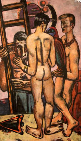 Panel detail from The Argonauts painting (1949-50) by Max Beckmann at National Gallery of Art. Washington, DC.