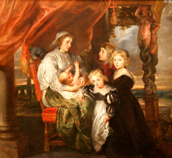Deborah Kip, Wife of Sir Balthasar Gerbier, & Her Children painting (1629-30) by Peter Paul Rubens at National Gallery of Art. Washington, DC.
