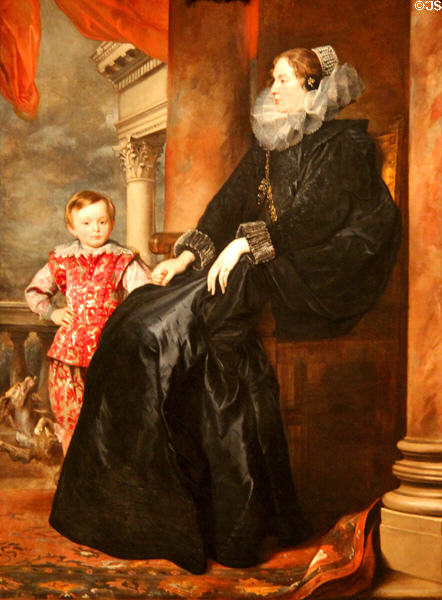 Genoese Noblewoman & Her Son portrait (c1626) by Anthony van Dyck at National Gallery of Art. Washington, DC.