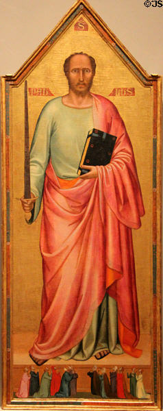 St Paul painting (c1333) by Bernardo Daddi of Florence at National Gallery of Art. Washington, DC.