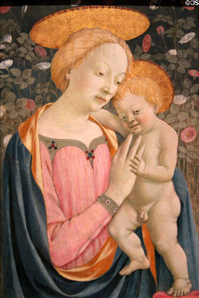 Madonna & Child painting (c1445-50) by Domenico Veneziano of Florence at National Gallery of Art. Washington, DC.