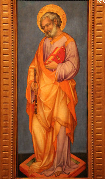 St Peter painting (1445-50) by Michele Giambono of Venice at National Gallery of Art. Washington, DC.