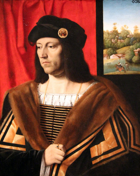 Portrait of a Gentleman painting (c1520) by Bartolomeo Veneto at National Gallery of Art. Washington, DC.