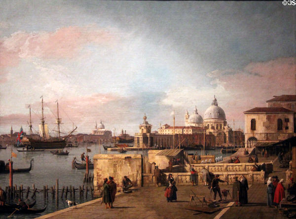 Entrance to the Grand Canal from the Molo, Venice painting (1742-4) by Canaletto at National Gallery of Art. Washington, DC.