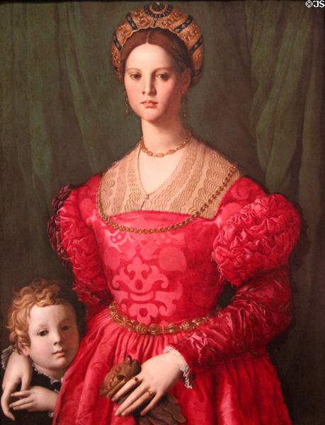 Young Woman & her Little Boy painting (c1540) by Agnolo Bronzino of Florence at National Gallery of Art. Washington, DC.