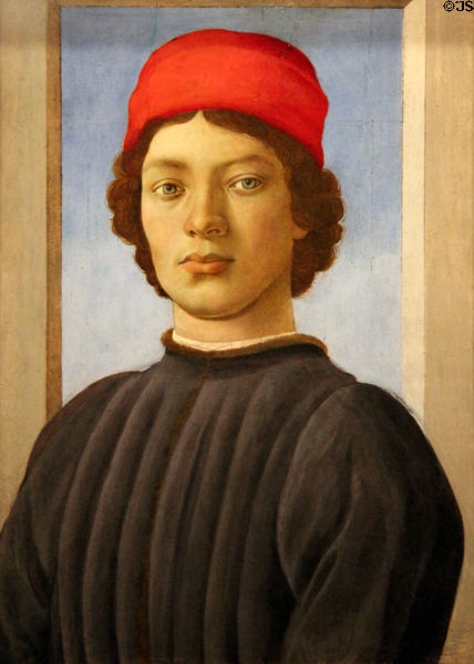 Portrait of a Youth (c1485) by Filippino Lippi of Florence at National Gallery of Art. Washington, DC.