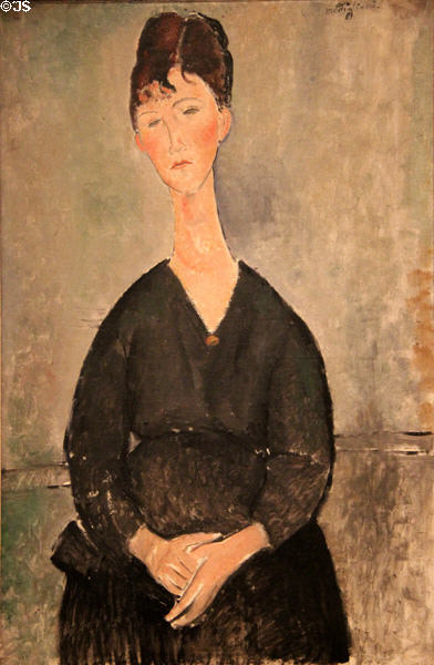 Café Singer portrait (1917) by Amedeo Modigliani at National Gallery of Art. Washington, DC.