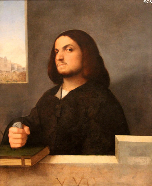 Portrait of Venetian Gentleman (c1510) by Giorgione & Titian at National Gallery of Art. Washington, DC.