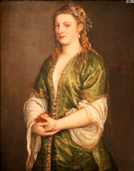 Portrait of a Lady (c1555) by Titian of Venice at National Gallery of Art. Washington, DC.