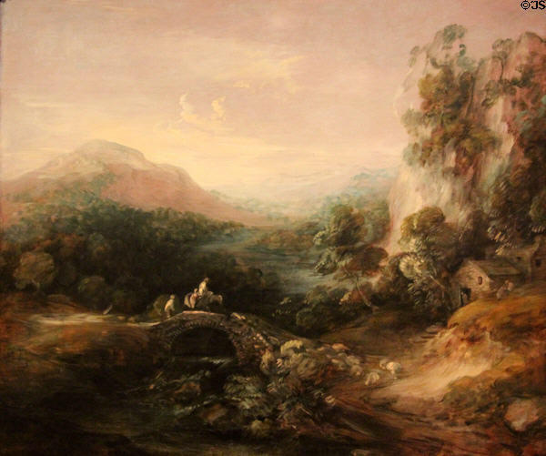 Mountain Landscape with Bridge painting (c1783-4) by Thomas Gainsborough at National Gallery of Art. Washington, DC.