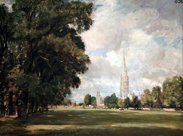 Salisbury Cathedral from Lower Marsh Close painting (1820) by John Constable at National Gallery of Art. Washington, DC.