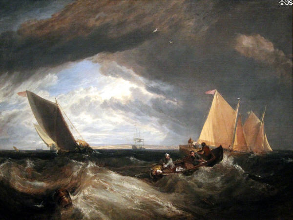 Junction of Thames & Medway painting (1807) by Joseph Mallord William Turner at National Gallery of Art. Washington, DC.