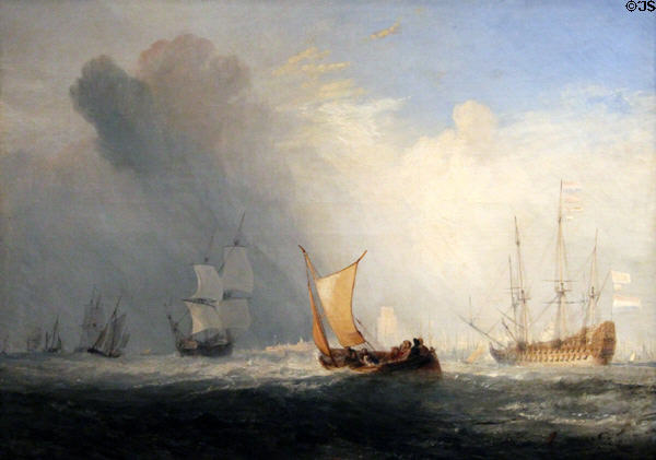 Rotterdam Ferry-Boat painting (1833) by Joseph Mallord William Turner at National Gallery of Art. Washington, DC.