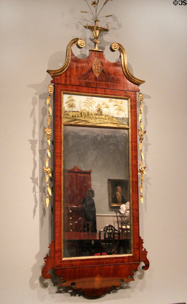 Looking glass (1790-1810) from New York at National Gallery of Art. Washington, DC.