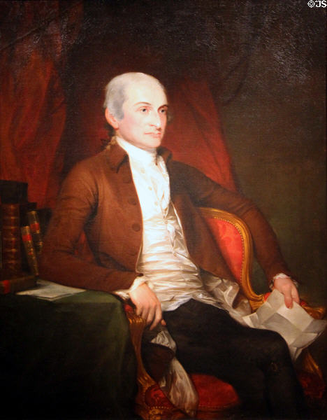 John Jay, diplomat portrait (1784-1818) by Gilbert Stuart & John Trumbull at National Portrait Gallery. Washington, DC.