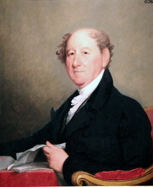 Rufus King, Senator portrait (1819-20) by Gilbert Stuart at National Portrait Gallery. Washington, DC.
