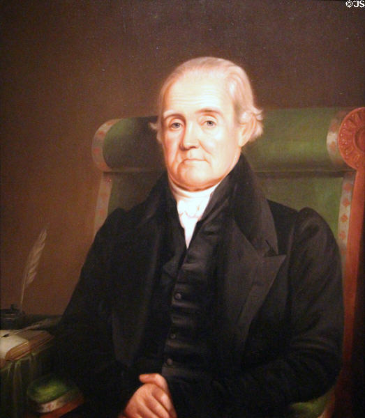 Noah Webster, dictionary author portrait (1833) by James Herring at National Portrait Gallery. Washington, DC.