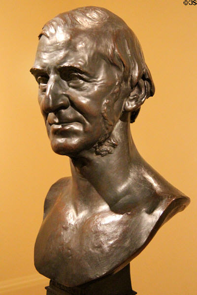 Ralph Waldo Emerson, author bronze bust (1901) by Daniel Chester French at National Portrait Gallery. Washington, DC.