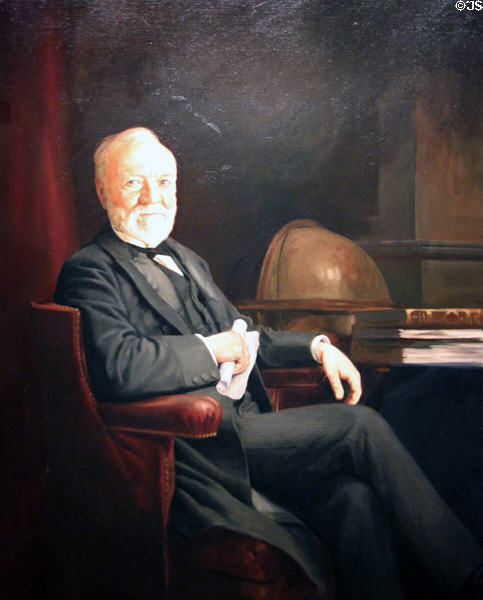 Andrew Carnegie, philanthropist portrait (c1905) by unknown at National Portrait Gallery. Washington, DC.