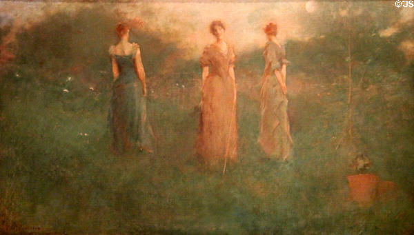 In the Garden painting (1892-4) by Thomas Wilmer Dewing at Smithsonian American Art Museum. Washington, DC.