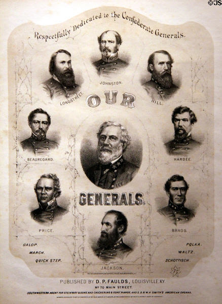 Lithograph of Confederate Generals (1866) at National Portrait Gallery. Washington, DC.