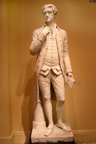 Thomas Jefferson plaster sculpture (1873) by Hiram Powers at Smithsonian American Art Museum. Washington, DC.