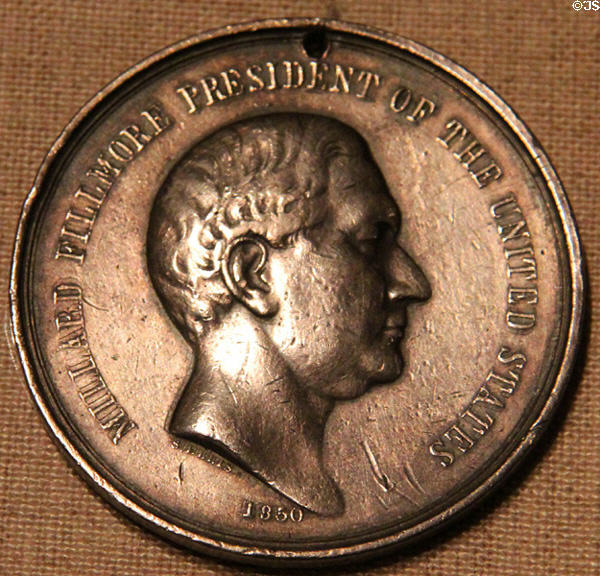 Millard Fillmore silver medal (1850) by Joseph Willson at National Portrait Gallery. Washington, DC.