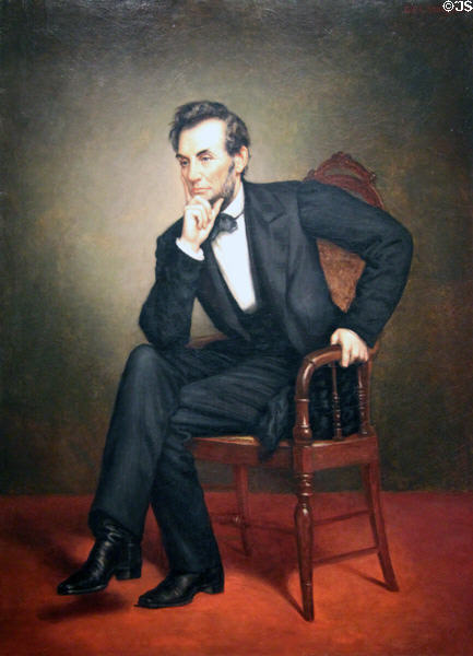 Abraham Lincoln portrait (1887) by George P.A. Healy at National Portrait Gallery. Washington, DC.