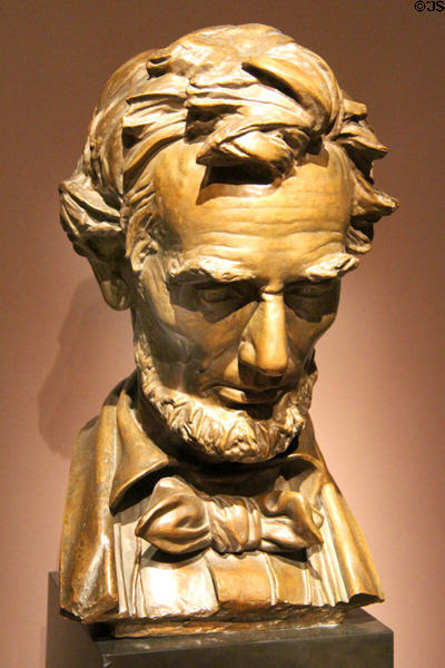 Abraham Lincoln bronze bust (1887) by Augustus Saint-Gaudens at Smithsonian American Art Museum. Washington, DC.