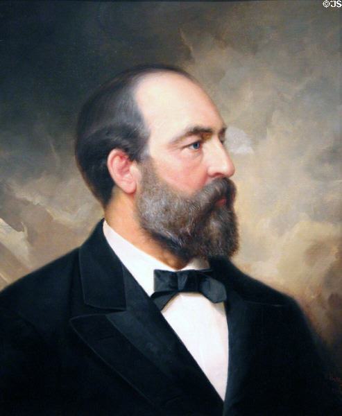 James A. Garfield portrait (1881) by Ole Peter Hansen Balling at National Portrait Gallery. Washington, DC.